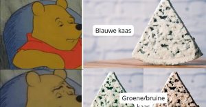 Blauwe kaas nu ook in wit, groen en bruin